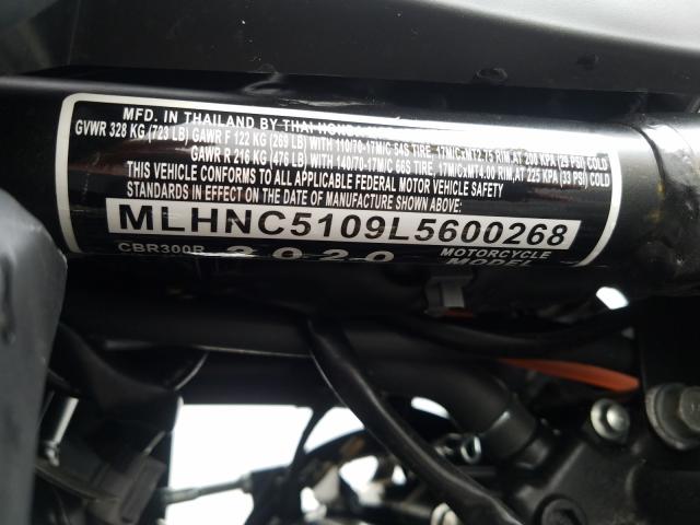 Photo 9 VIN: MLHNC5109L5600268 - HONDA CBR300 R 