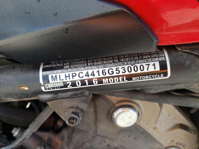 Photo 9 VIN: MLHPC4416G5300071 - HONDA CBR500 R 