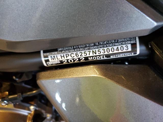 Photo 9 VIN: MLHPC6257N5300403 - HONDA CBR500 RA 