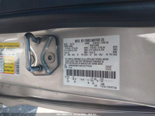 Photo 8 VIN: NM0AE8FX4G1277034 - FORD TRANSIT CONNECT 