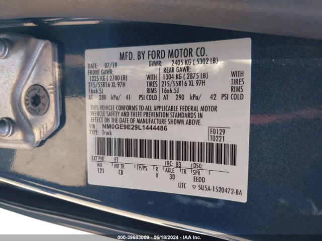 Photo 8 VIN: NM0GE9E29L1444486 - FORD TRANSIT CONNECT 