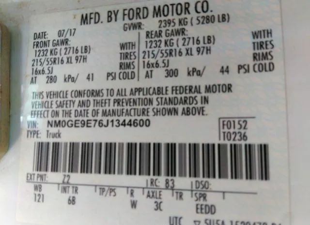 Photo 8 VIN: NM0GE9E76J1344600 - FORD TRANSIT CONNECT WAGON 