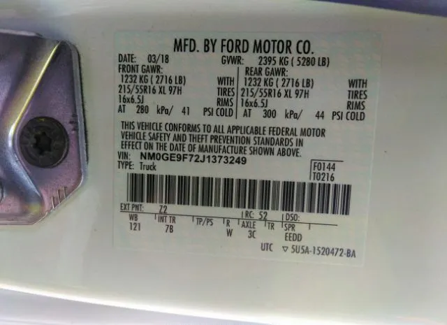 Photo 8 VIN: NM0GE9F72J1373249 - FORD TRANSIT CONNECT WAGON 