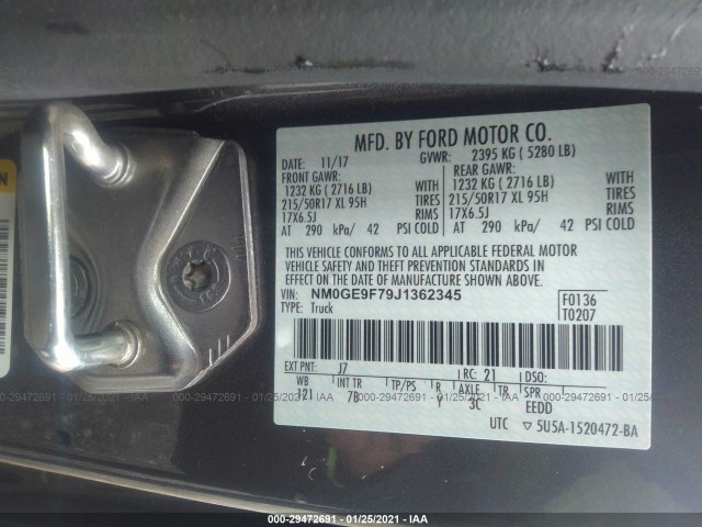 Photo 8 VIN: NM0GE9F79J1362345 - FORD TRANSIT CONNECT WAGON 