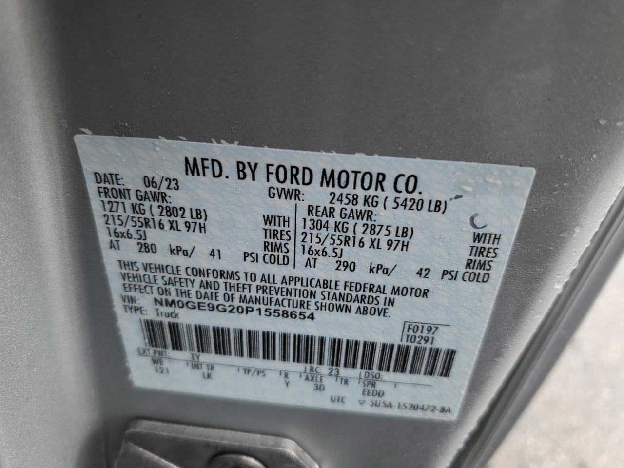 Photo 12 VIN: NM0GE9G20P1558654 - FORD TRANSIT 