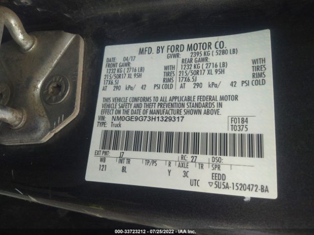 Photo 8 VIN: NM0GE9G73H1329317 - FORD TRANSIT 