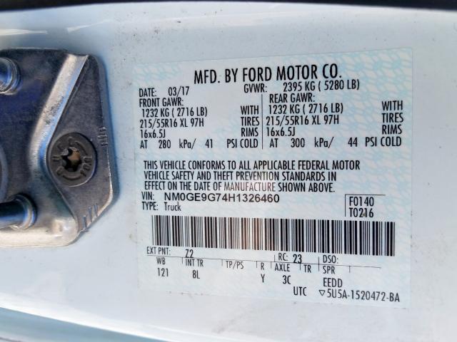 Photo 9 VIN: NM0GE9G74H1326460 - FORD TRANSIT CO 