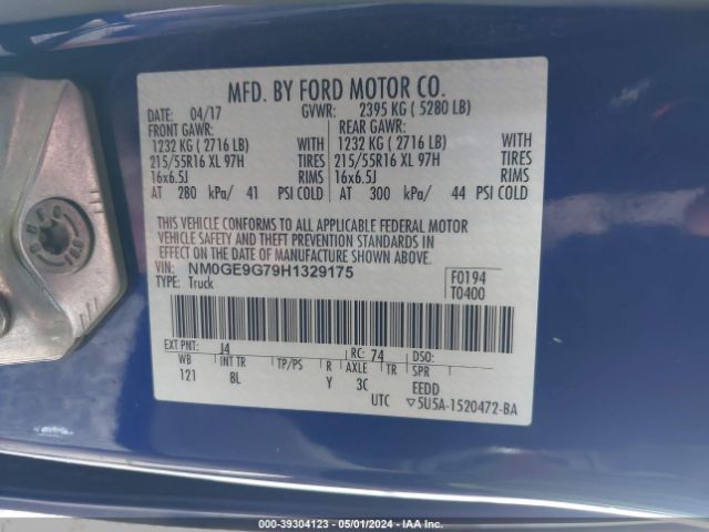 Photo 8 VIN: NM0GE9G79H1329175 - FORD TRANSIT CONNECT 