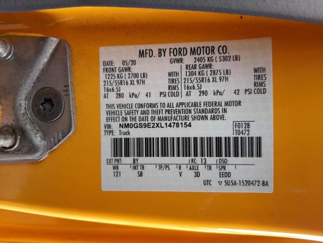 Photo 9 VIN: NM0GS9E2XL1478154 - FORD TRANSIT CONNECT 