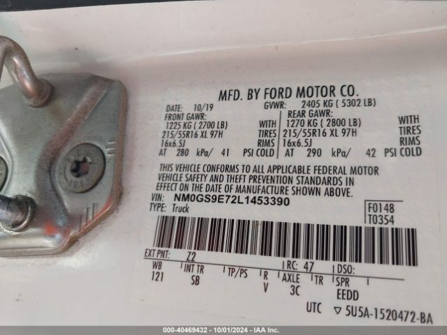 Photo 8 VIN: NM0GS9E72L1453390 - FORD TRANSIT CONNECT 