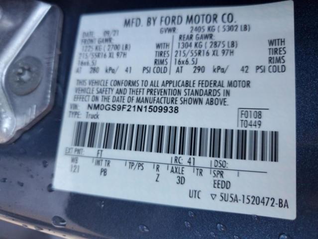 Photo 12 VIN: NM0GS9F21N1509938 - FORD TRANSIT CO 