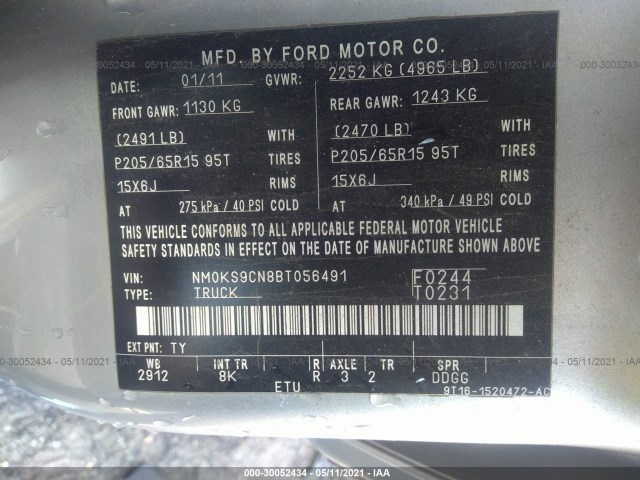 Photo 8 VIN: NM0KS9CN8BT056491 - FORD TRANSIT CONNECT WAGON 