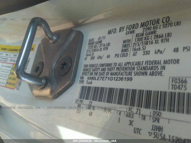 Photo 8 VIN: NM0LE7E71G1236199 - FORD TRANSIT CONNECT 