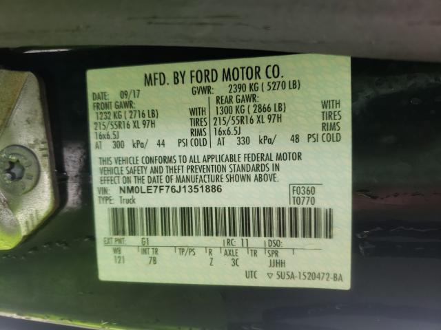 Photo 9 VIN: NM0LE7F76J1351886 - FORD TRANSIT CO 