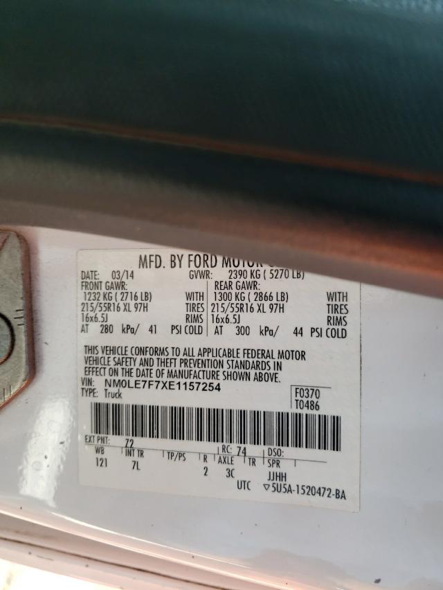 Photo 9 VIN: NM0LE7F7XE1157254 - FORD TRANSIT CONNECT 