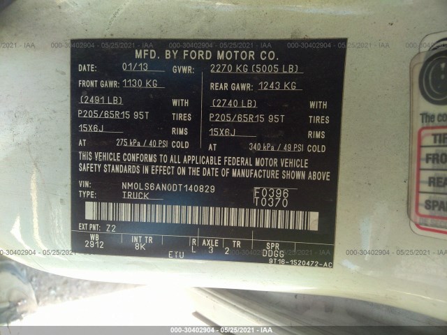 Photo 8 VIN: NM0LS6AN0DT140829 - FORD TRANSIT CONNECT 