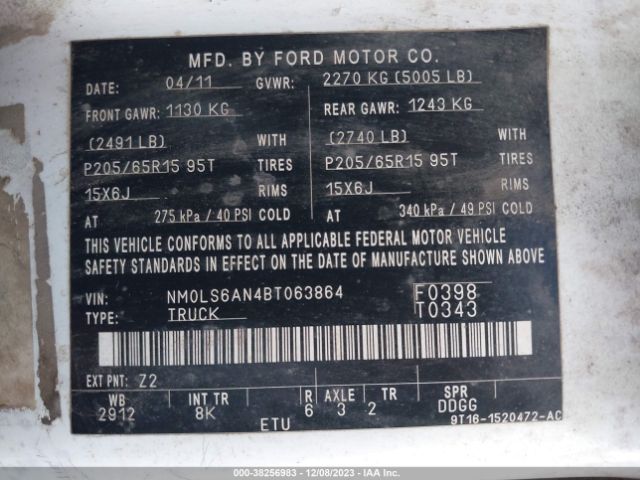 Photo 8 VIN: NM0LS6AN4BT063864 - FORD TRANSIT CONNECT 