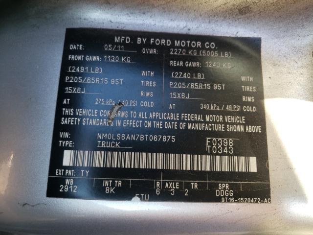 Photo 9 VIN: NM0LS6AN7BT067875 - FORD TRANSIT CO 