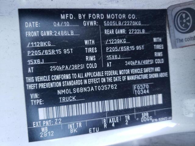 Photo 9 VIN: NM0LS6BN3AT035762 - FORD TRANSIT CO 