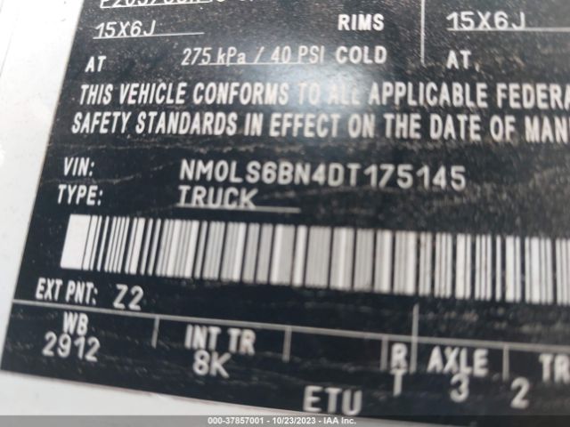 Photo 8 VIN: NM0LS6BN4DT175145 - FORD TRANSIT CONNECT 