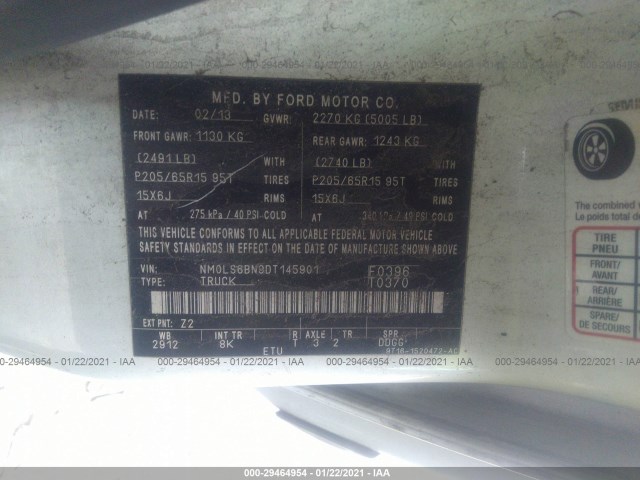 Photo 8 VIN: NM0LS6BN9DT145901 - FORD TRANSIT CONNECT 