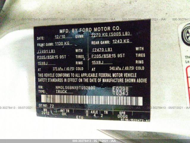 Photo 8 VIN: NM0LS6BNXBT052690 - FORD TRANSIT CONNECT 