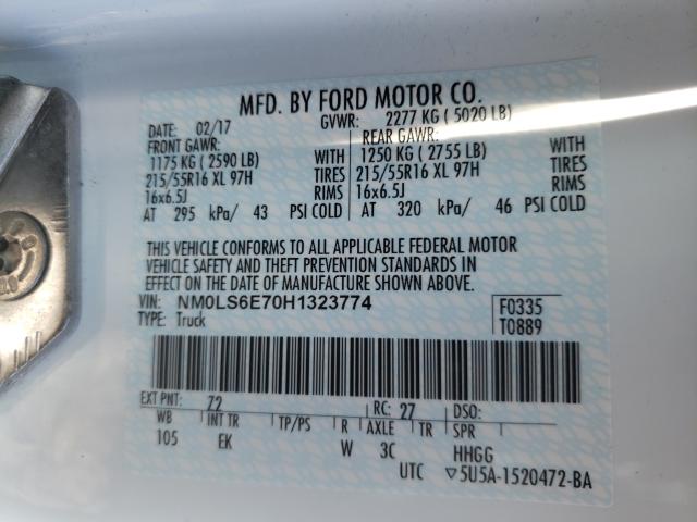 Photo 9 VIN: NM0LS6E70H1323774 - FORD TRANSIT CO 