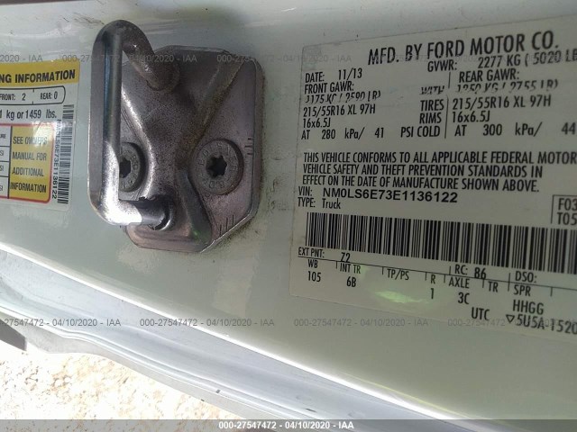 Photo 8 VIN: NM0LS6E73E1136122 - FORD TRANSIT CONNECT 