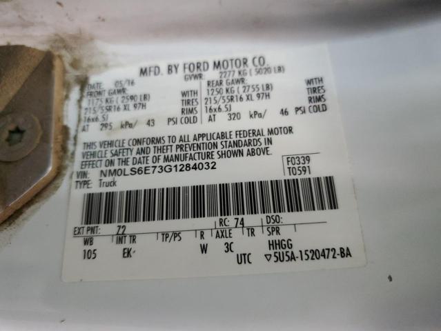 Photo 12 VIN: NM0LS6E73G1284032 - FORD TRANSIT CO 