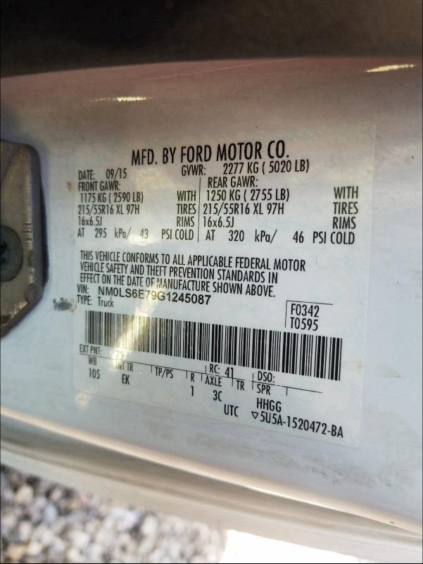 Photo 9 VIN: NM0LS6E79G1245087 - FORD TRANSIT CO 