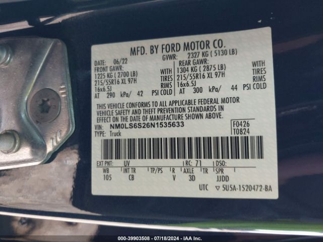 Photo 8 VIN: NM0LS6S26N1535633 - FORD TRANSIT CONNECT 