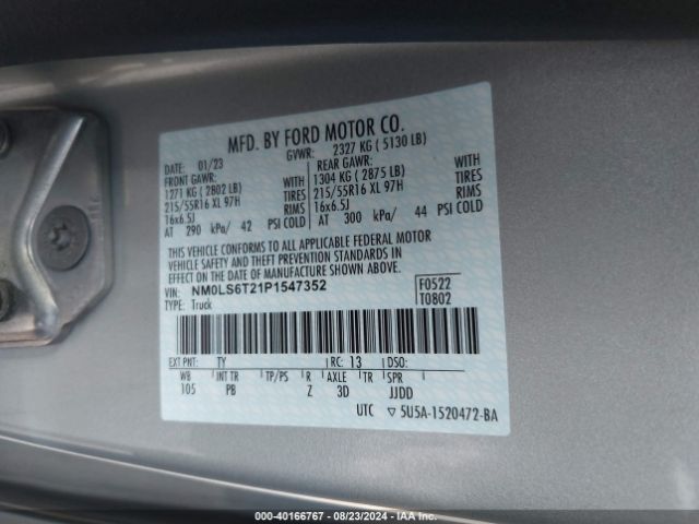 Photo 8 VIN: NM0LS6T21P1547352 - FORD TRANSIT CONNECT 