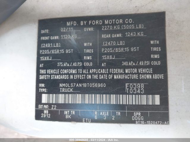 Photo 8 VIN: NM0LS7AN1BT056960 - FORD TRANSIT CONNECT 