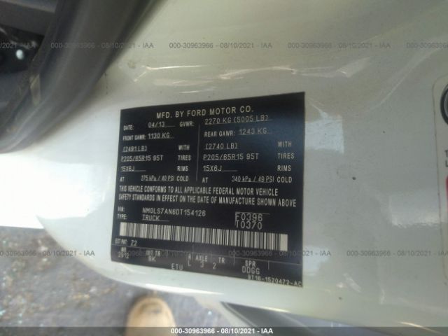 Photo 8 VIN: NM0LS7AN6DT154126 - FORD TRANSIT CONNECT 