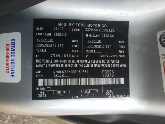 Photo 9 VIN: NM0LS7AN9DT151754 - FORD TRANSIT CO 