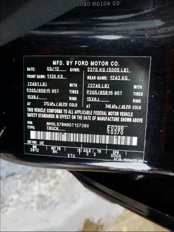 Photo 9 VIN: NM0LS7BN8DT127380 - FORD TRANSIT CO 