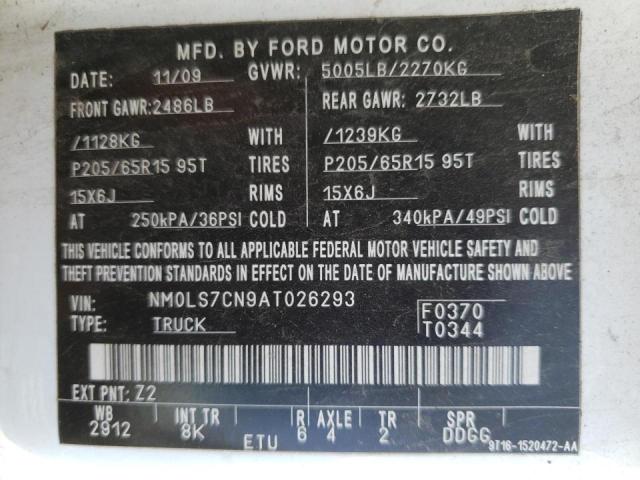 Photo 9 VIN: NM0LS7CN9AT026293 - FORD TRANSIT CO 