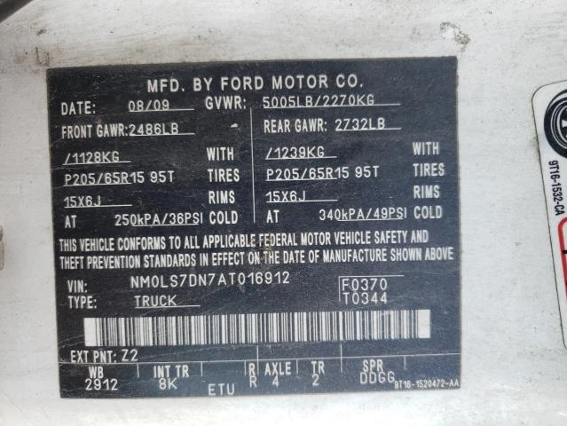 Photo 13 VIN: NM0LS7DN7AT016912 - FORD TRANSIT CO 