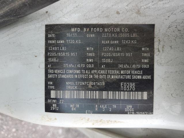 Photo 9 VIN: NM0LS7DN7CT081455 - FORD TRANSIT CO 