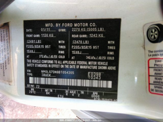 Photo 8 VIN: NM0LS7DN9BT054305 - FORD TRANSIT CONNECT 