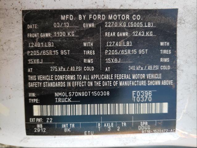 Photo 9 VIN: NM0LS7DN9DT150308 - FORD TRANSIT CO 