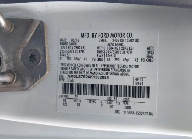 Photo 8 VIN: NM0LS7E26K1382085 - FORD TRANSIT CONNECT 