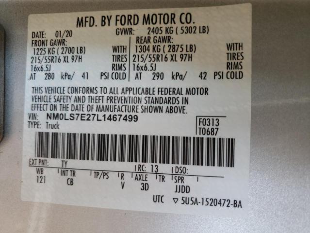 Photo 12 VIN: NM0LS7E27L1467499 - FORD TRANSIT CO 