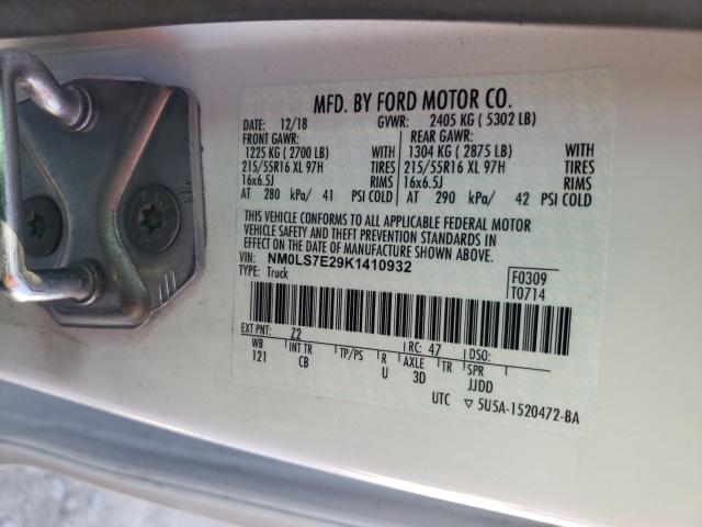 Photo 9 VIN: NM0LS7E29K1410932 - FORD TRANSIT CO 