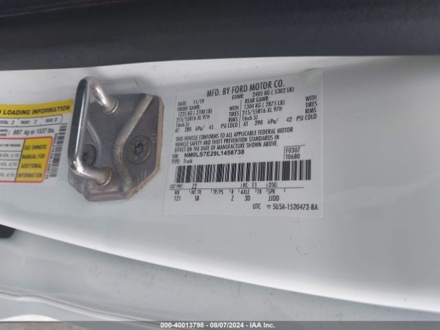 Photo 8 VIN: NM0LS7E29L1458738 - FORD TRANSIT CONNECT 