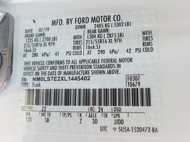 Photo 9 VIN: NM0LS7E2XL1445402 - FORD TRANSIT CO 