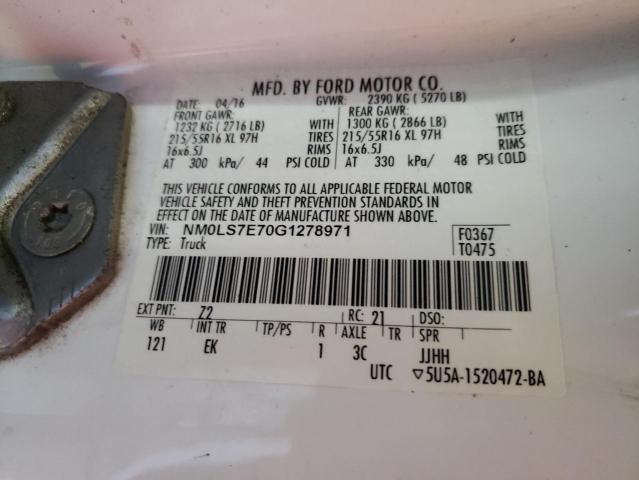 Photo 12 VIN: NM0LS7E70G1278971 - FORD TRANSIT CO 