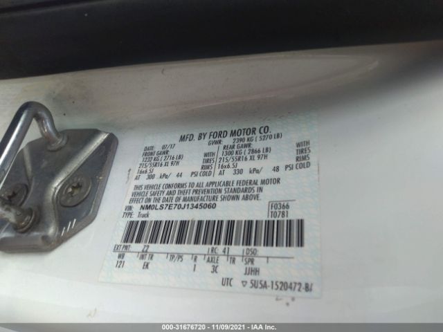 Photo 8 VIN: NM0LS7E70J1345060 - FORD TRANSIT CONNECT VAN 