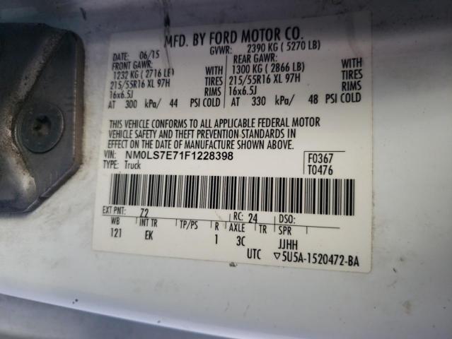 Photo 12 VIN: NM0LS7E71F1228398 - FORD TRANSIT CO 