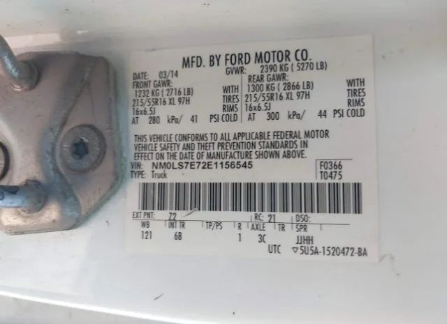 Photo 8 VIN: NM0LS7E72E1156545 - FORD TRANSIT CONNECT 